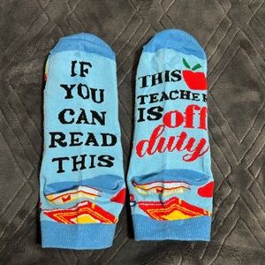 NWOT teacher off duty socks